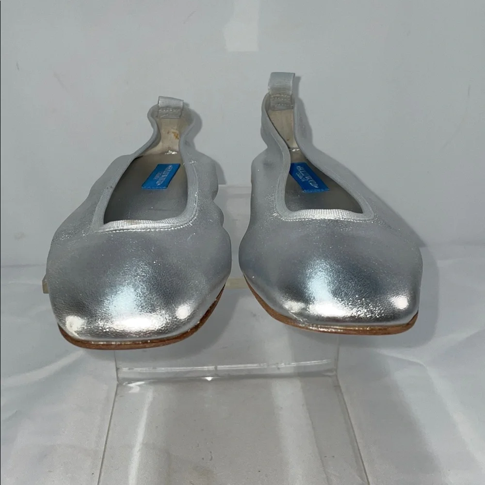 HOLLYWOULD CABANA SILVER METALLIC BALLET FLATS FTL-03-035